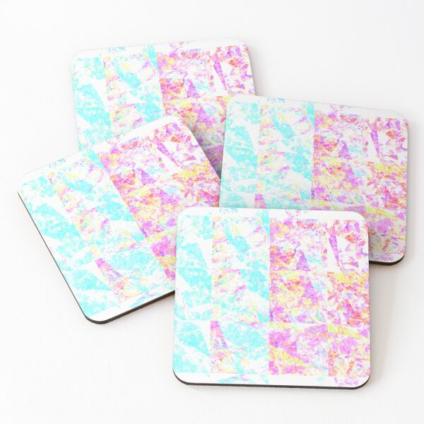 Item preview, Shattered - Pink and Teal Glass Abstract designed and sold by ittybittyowl.