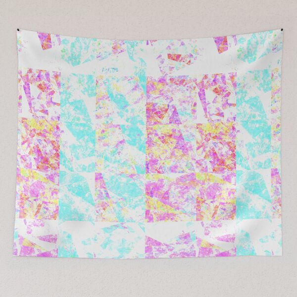 Item preview, Shattered - Pink and Teal Glass Abstract designed and sold by ittybittyowl.