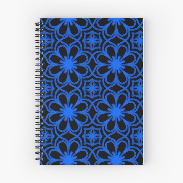 Item preview, Beautiful Blue and Black floral pattern designed and sold by patternologyy.