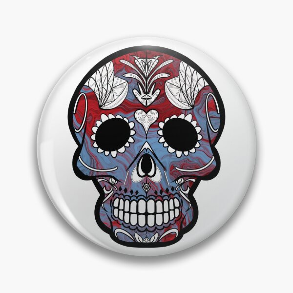 Item preview, Mexican day of the dead psycho skull  designed and sold by Elizabeth-Banks.