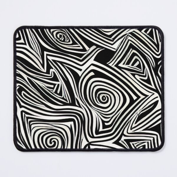 Item preview, Trippy Warped Triangles Abstract in Black and White Animal Tribal Patterns designed and sold by ittybittyowl.