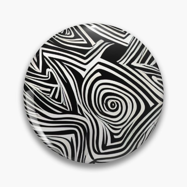 Item preview, Trippy Warped Triangles Abstract in Black and White Animal Tribal Patterns designed and sold by ittybittyowl.