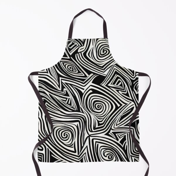 Item preview, Trippy Warped Triangles Abstract in Black and White Animal Tribal Patterns designed and sold by ittybittyowl.