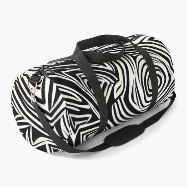 Item preview, Trippy Warped Triangles Abstract in Black and White Animal Tribal Patterns designed and sold by ittybittyowl.