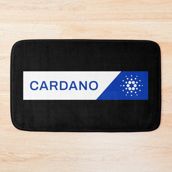 Artikelvorschau, Cardano ADA Crypto Altcoin - Weiß-blaues abstraktes Rechteck-Design entworfen und verkauft von CryptoMoods.