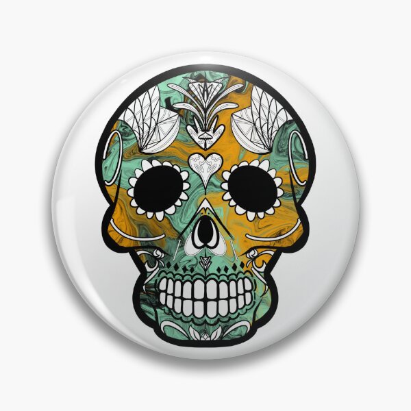 Item preview, Mexican day of the dead psycho skull  designed and sold by Elizabeth-Banks.