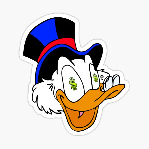 Dagobert Duck Dagobert Duck Dollar Eyes Sticker