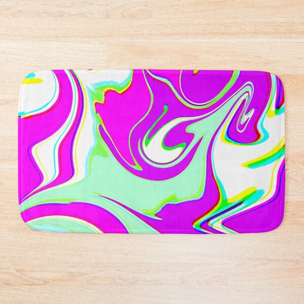 Item preview, Modern Swirl Abstract Pattern Neon Tones, Mint Green, Purple, Pink and Hot Pink Design designed and sold by theprintedclub.