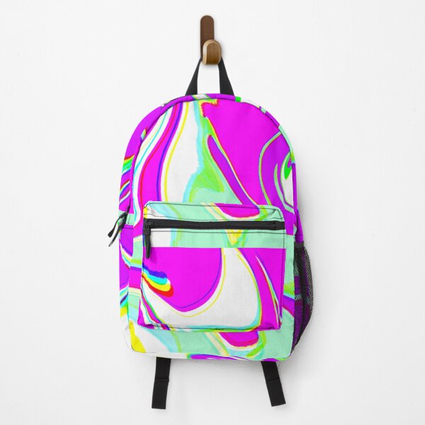 Item preview, Modern Swirl Abstract Pattern Neon Tones, Mint Green, Purple, Pink and Hot Pink Design designed and sold by theprintedclub.