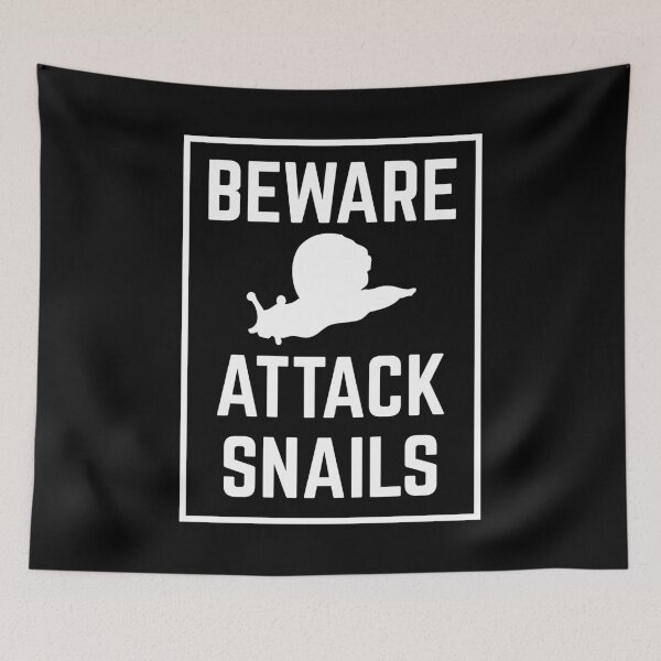 Item preview, BEWARE ATTACK SNAILS sign designed and sold by jazzydevil.