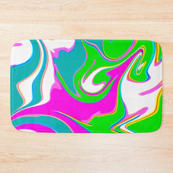 Item preview, Modern Swirl Abstract Pattern Neon Tones, Neon Green, Blue and Hot Pink Design designed and sold by theprintedclub.