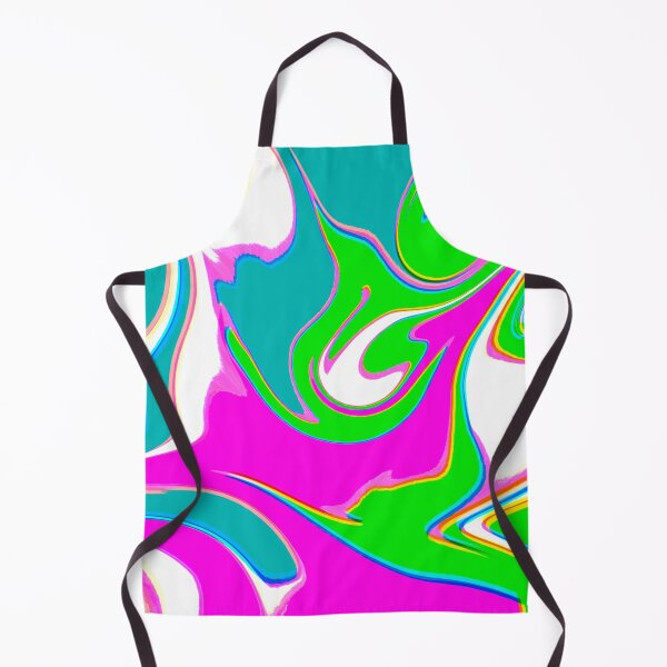 Item preview, Modern Swirl Abstract Pattern Neon Tones, Neon Green, Blue and Hot Pink Design designed and sold by theprintedclub.