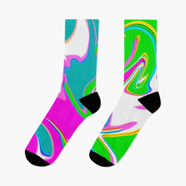 Item preview, Modern Swirl Abstract Pattern Neon Tones, Neon Green, Blue and Hot Pink Design designed and sold by theprintedclub.