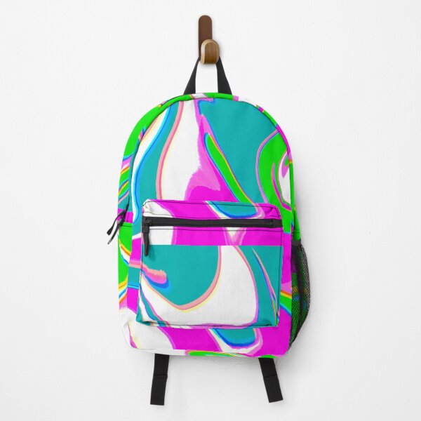 Item preview, Modern Swirl Abstract Pattern Neon Tones, Neon Green, Blue and Hot Pink Design designed and sold by theprintedclub.