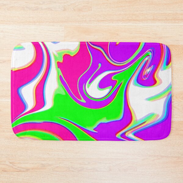 Item preview, Modern Swirl Abstract Pattern Neon Tones, Neon Green, Purple, Pink and Hot Pink Design designed and sold by theprintedclub.
