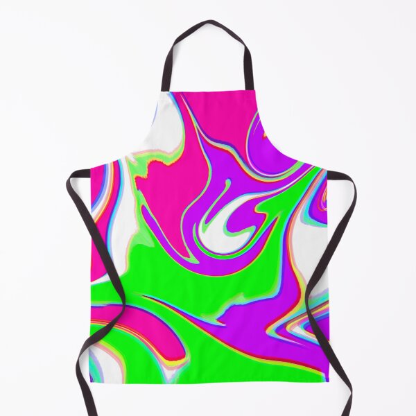 Item preview, Modern Swirl Abstract Pattern Neon Tones, Neon Green, Purple, Pink and Hot Pink Design designed and sold by theprintedclub.