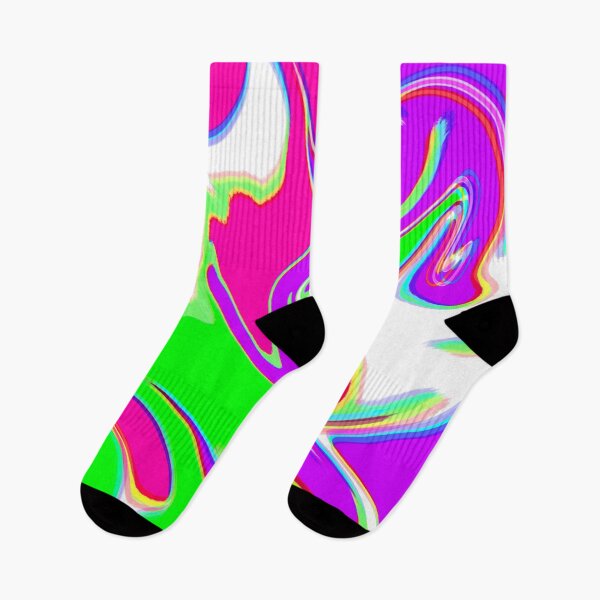 Item preview, Modern Swirl Abstract Pattern Neon Tones, Neon Green, Purple, Pink and Hot Pink Design designed and sold by theprintedclub.