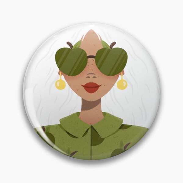 Item preview, Green Fresh Apple Woman Portrait Drawing designed and sold by Sarah Eichert.