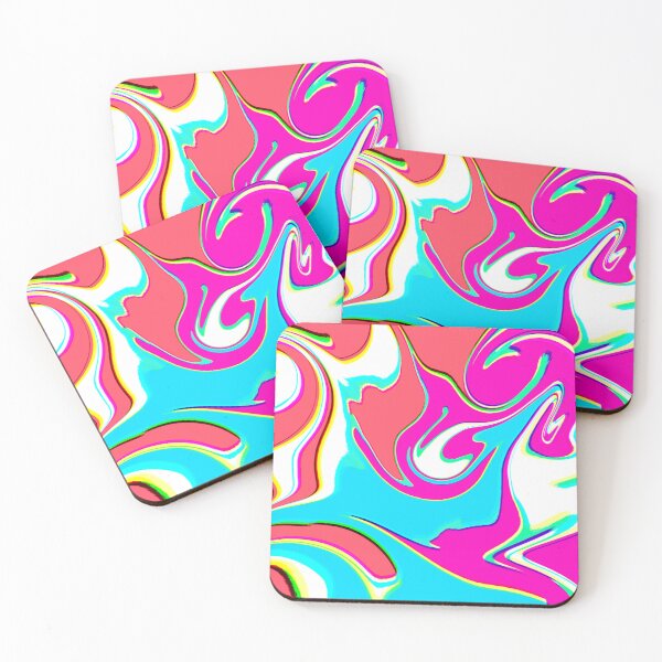 Item preview, Modern Swirl Abstract Pattern Neon Tones, Neon Pink, Red, Orange, Blue and Hot Pink Design designed and sold by theprintedclub.