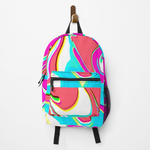 Item preview, Modern Swirl Abstract Pattern Neon Tones, Neon Pink, Red, Orange, Blue and Hot Pink Design designed and sold by theprintedclub.