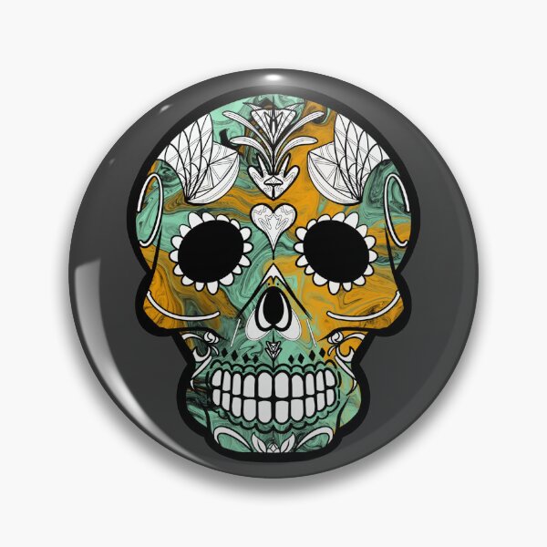 Item preview, Mexican day of the dead psycho skull  designed and sold by Elizabeth-Banks.