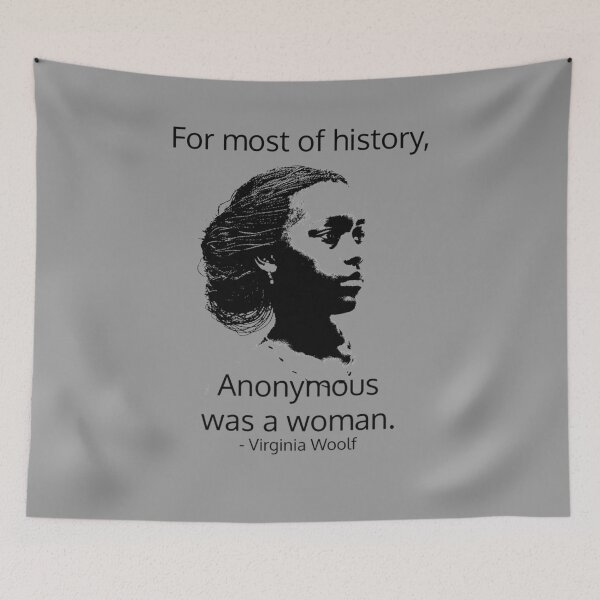 Item preview, Mujer anónima - Cita de Virginia Woolf Camiseta ancha designed and sold by BrooksJuarez.