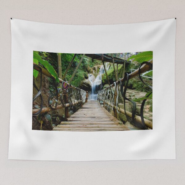 Item preview, Bamboo footbridge to waterfall designed and sold by kall3bu.