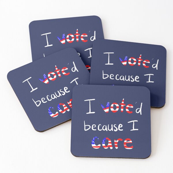 Item preview, I voted because I care  designed and sold by LisaMichelleArt.