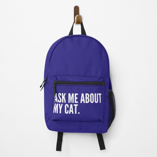 Item preview, Ask Me About My Cat White Funny Quote designed and sold by marie-inks.