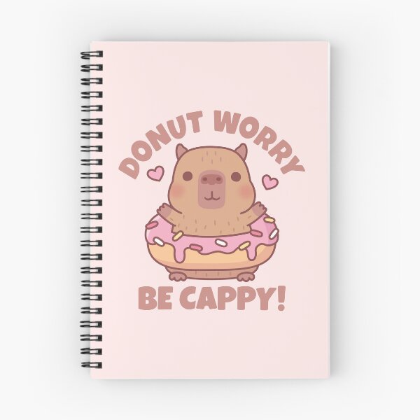 Item preview, Funny Donut Worry Be Cappy Capybara Quote designed and sold by rustydoodle.