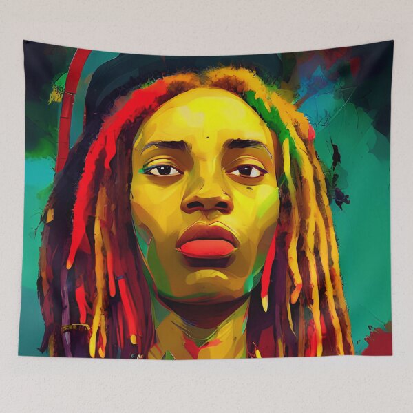 Aperçu de l'œuvre T-SHIRTS vibration reggae rasta créée et vendue par Mao-Bwolf.