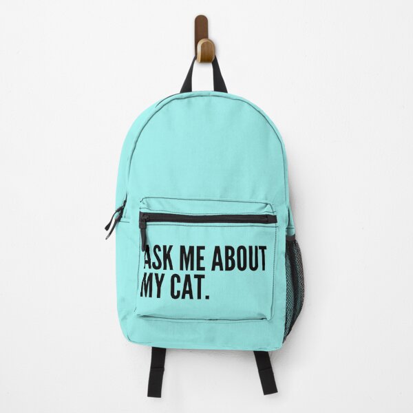 Item preview, Ask Me About My Cat Black Funny Quote designed and sold by marie-inks.