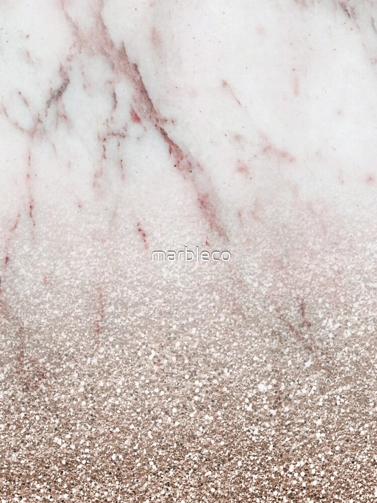 Disover ombre - pink marble & rose golr iPhone Case
