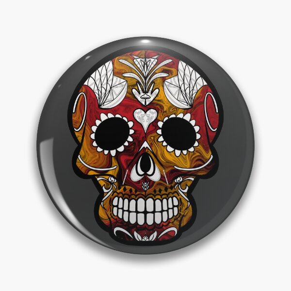 Item preview, Mexican day of the dead psycho skull  designed and sold by Elizabeth-Banks.