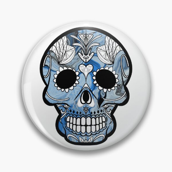 Item preview, Mexican day of the dead psycho skull  designed and sold by Elizabeth-Banks.