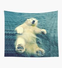 Chillaxing Polar Bear Wall Tapestry