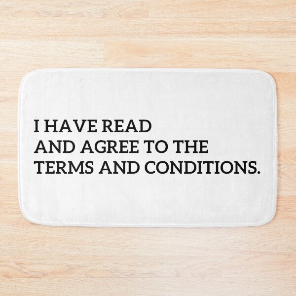 Item preview, I Have Read and Agree to the Terms and Conditions. Funny Vintage Retro Quote Tick in Black designed and sold by marie-inks.