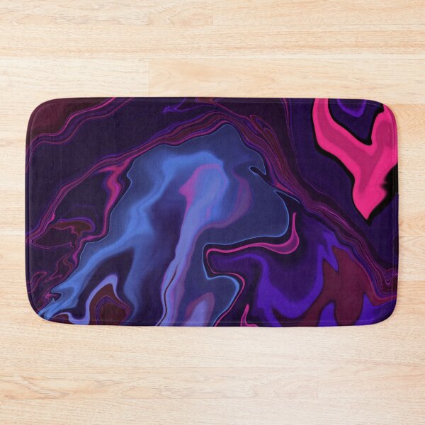 Item preview, Blissful blue - blue and pink abstract marbling art designed and sold by Tanuja  Sharma.