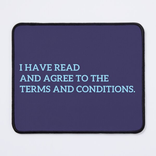 Item preview, I Have Read and Agree to the Terms and Conditions. Funny Vintage Retro Quote Tick in Blue designed and sold by marie-inks.