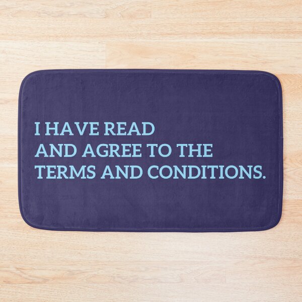 Item preview, I Have Read and Agree to the Terms and Conditions. Funny Vintage Retro Quote Tick in Blue designed and sold by marie-inks.