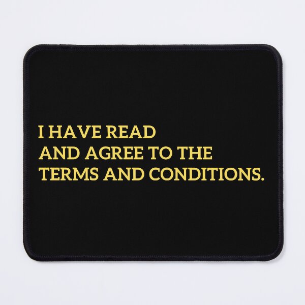 Item preview, I Have Read and Agree to the Terms and Conditions. Funny Vintage Retro Quote Tick in Yellow designed and sold by marie-inks.