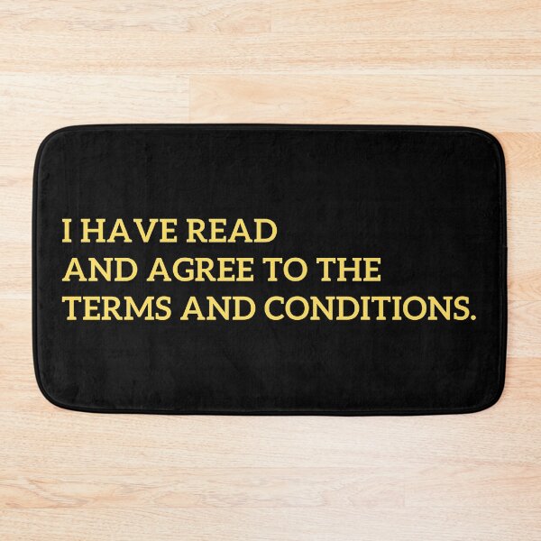 Item preview, I Have Read and Agree to the Terms and Conditions. Funny Vintage Retro Quote Tick in Yellow designed and sold by marie-inks.
