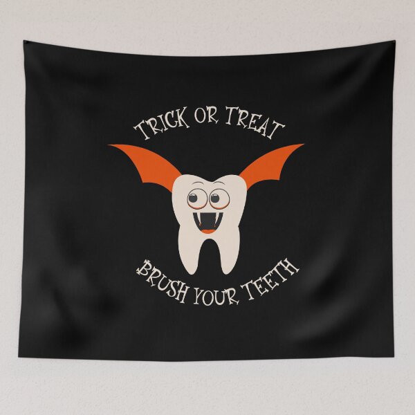 Item preview, Trick or treat brush your teeth designed and sold by DottedLinePrint.
