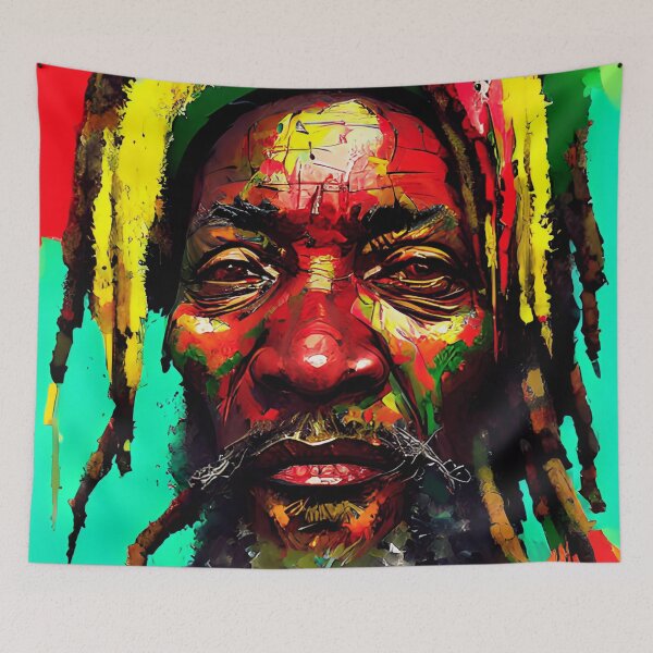 Aperçu de l'œuvre T-SHIRTS vibration reggae rasta créée et vendue par Mao-Bwolf.