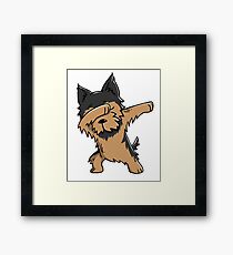 Dabbing Yorkshire Terrier Funny Yorkie Framed Print