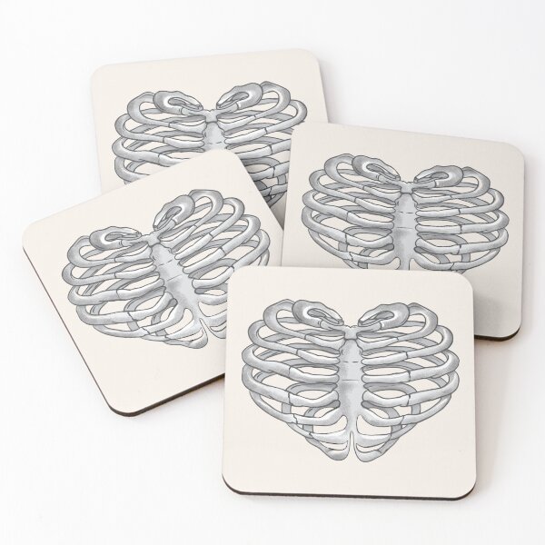 Item preview, Skeleton rib heart, Broken, heart,  heart disease awareness designed and sold by Collagedream.