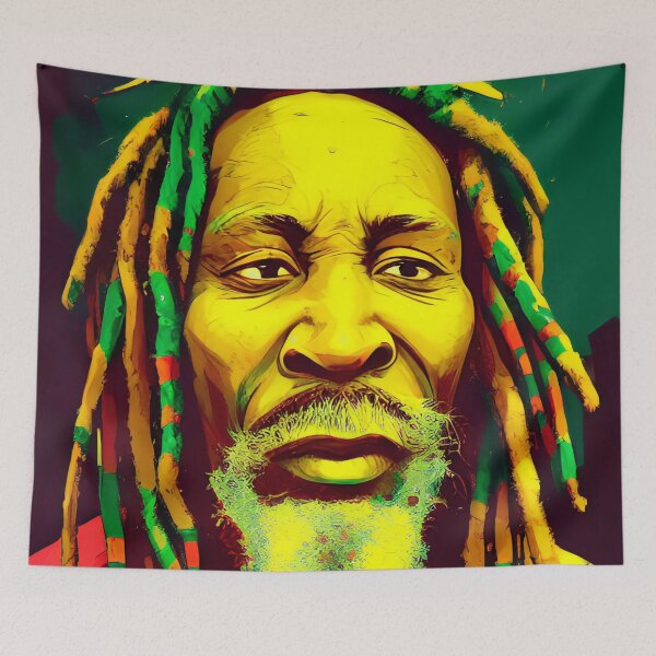 Aperçu de l'œuvre T-SHIRTS vibration reggae rasta créée et vendue par Mao-Bwolf.
