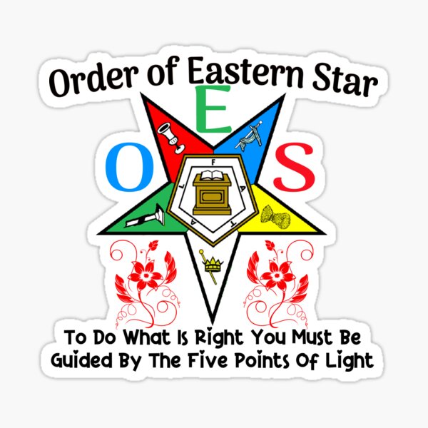 " OES Order Of The Eastern Star Logo Sisterhood " Sticker for Sale by