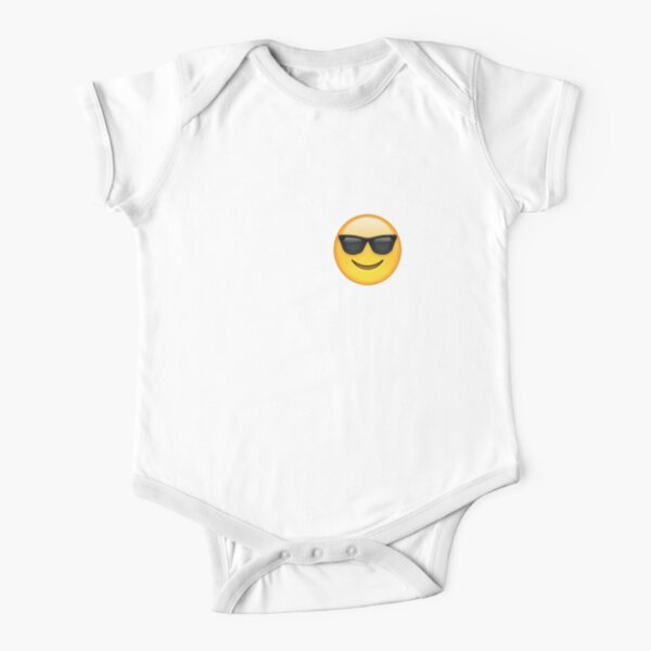 Sunglasses Emoji Short Sleeve Baby One Piece Redbubble