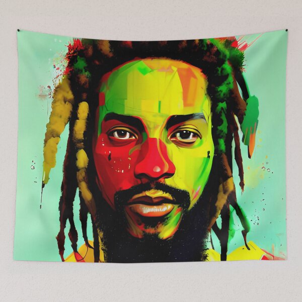 Aperçu de l'œuvre T-SHIRTS vibration reggae rasta créée et vendue par Mao-Bwolf.